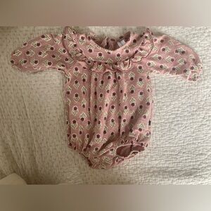 NwOT Modern moments Floral Pink Long Sleeve onesie
